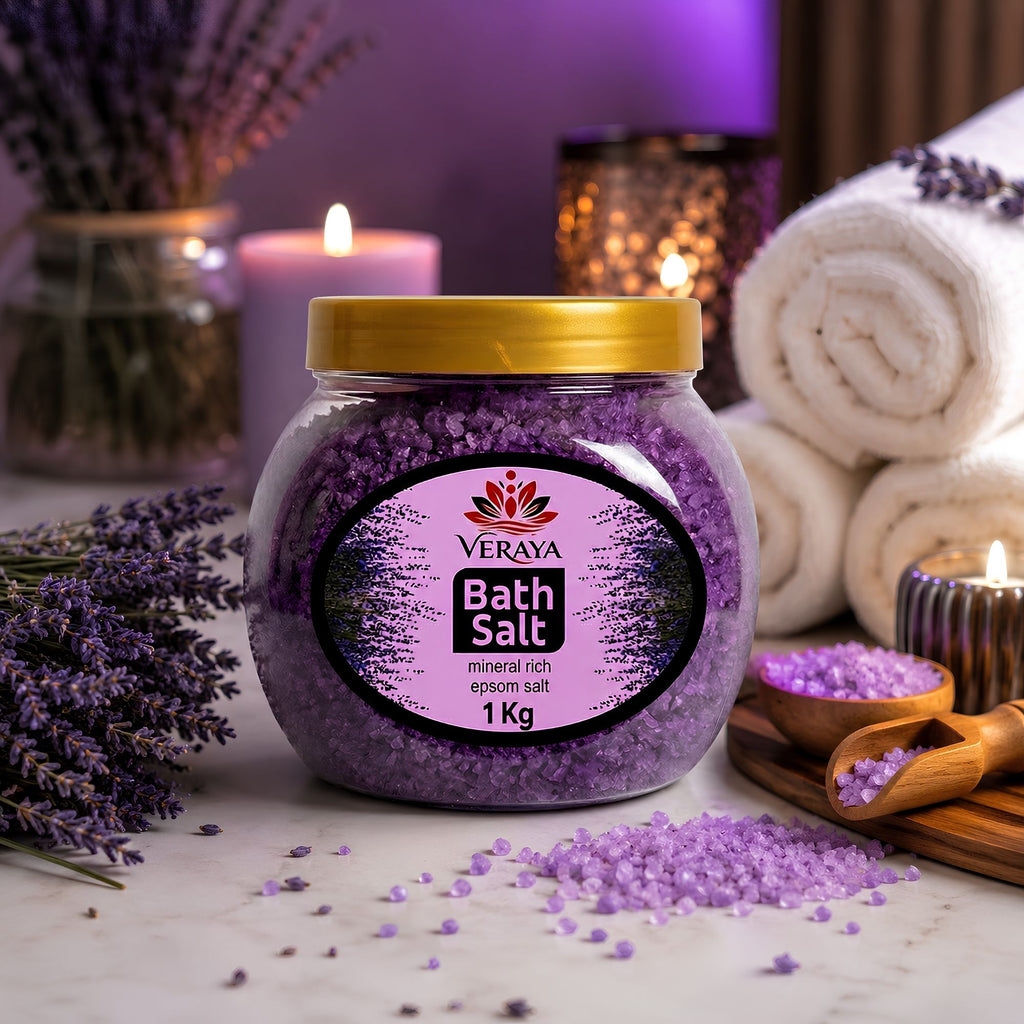 veraya epsom bath salt for muscle relaxation and foot soak 